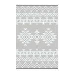 Chico Lightweight Reversible Stain Proof Plastic Outdoor Rug, Grey 1